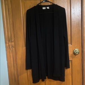 Chico's Elegant Black Open-Front Cardigan